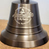 9 Inch Engravable Antiqued Brass Hand Bell