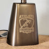 Large Engravable Antiqued Brass Cowbell With Wood Handle
