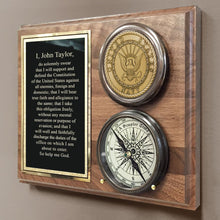  Personalized U.S. Brass Navy Brass Compass on Plaque