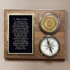 Personalized U.S. Brass Navy Brass Compass on Plaque