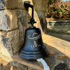 10 Inch Diameter Engravable Distressed Dark Bronze Brass Wall Bell