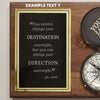 Personalized Company Logo Engraved Compass on Plaque