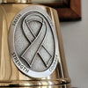 13 Inch Engravable Polished Hand Bell With Cancer Medallion