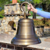 20 Inch Diameter Antiqued Brass Ridged Hanging Bell Second