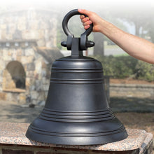  20 Inch Diameter Personalized Dark Bronze Ridged Hanging Bell