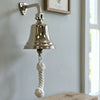 5 Inch Diameter Engravable Nickel Finish Brass Wall Bell
