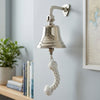 5 Inch Diameter Engravable Nickel Finish Brass Wall Bell