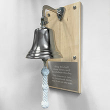  7 Inch Diameter Engravable Nickel Finish Brass Commemorative Plaque Bell