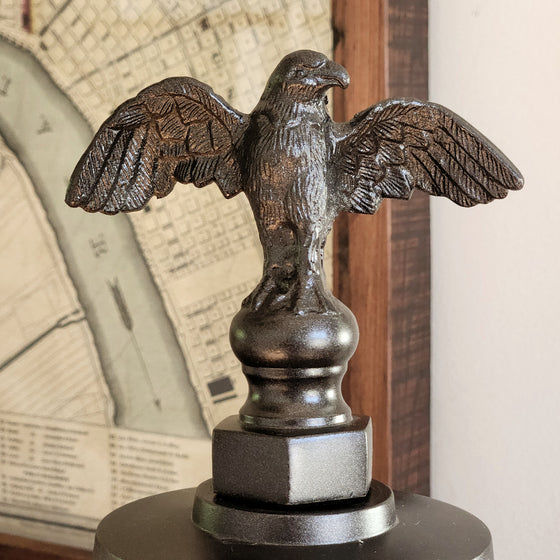 MEDIUM DELUXE ENGRAVABLE DARK BRONZE FINISH MEMORIAL BELL WITH EAGLE