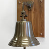 8 Inch Diameter Engravable Antiqued Brass Commemorative Plaque Bell