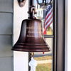 8 Inch Engravable Antiqued Brass Wall Bell