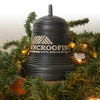 8 Inch Diameter Engravable Dark Bronze Ridged Wall Bell