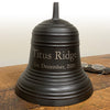 8 Inch Diameter Engravable Dark Bronze Ridged Wall Bell