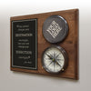 Personalized Company Logo Engraved Compass on Plaque