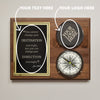 Personalized Company Logo Engraved Compass on Plaque
