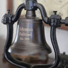 Medium Deluxe Engravable Dark Bronze Finish Brass Railroad Bell