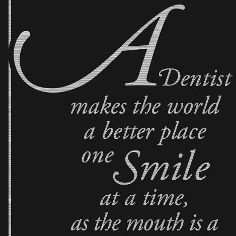 Dental Personalized_ Plaque_ with Dental Tools Engraving Close-up