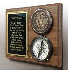  Eagle Scout Personalized Compass On Wood Plaque