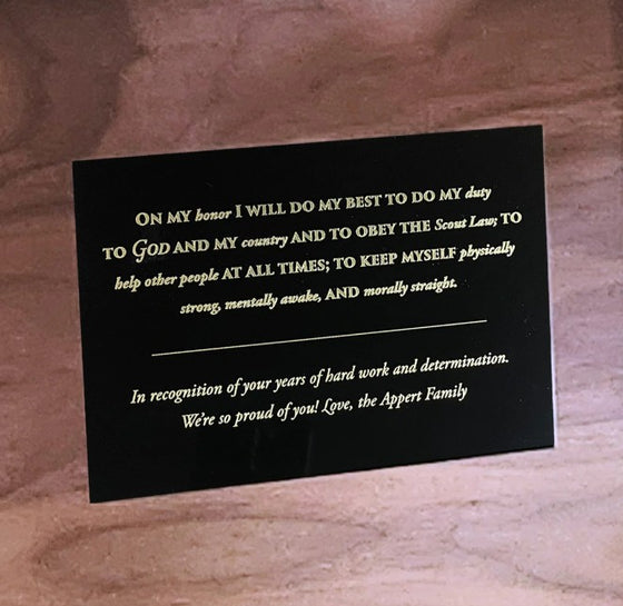 Large Deluxe Personalized Eagle Scout Keepsake Box with Colored Medallion