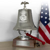 Extra Large Deluxe Engravable Nickel Finish Brass Memorial Bell