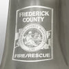 Extra Large Deluxe Engravable Nickel Finish Brass Memorial Bell Logo Engraving Close-up