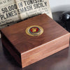 Large Deluxe Personalized U.S. Marines Keepsake Box with Medallion