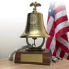 Large Deluxe Engravable Polished Brass Ceremonial Bell with Eagle
