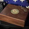 Large Deluxe Personalized Coast Guard Keepsake Box with Brass Medallion