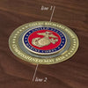 Large Deluxe Personalized U.S. Marines Keepsake Box with Colored Medallion Engraving Instructions