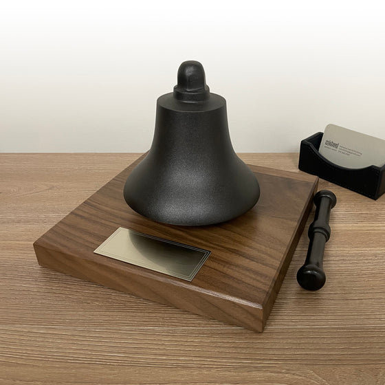 Medium Deluxe Dark Bronze Stock Market Bell with Metal Striker
