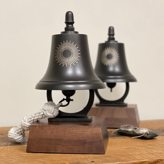 Multiple Medium Deluxe Engravable Dark Bronze Finish Memorial Bells with Engraving