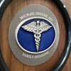 Engraved Physician Stethoscope Plaque Medallion Closeup