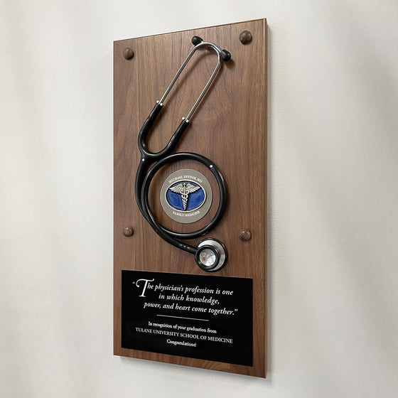 Engraved Physician Stethoscope Plaque Main Image