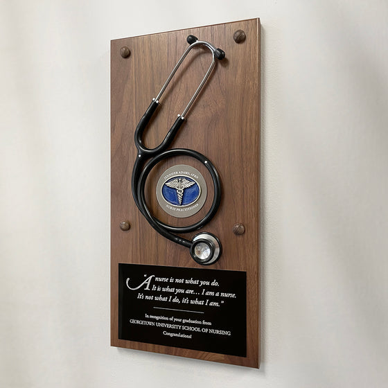 Personalized Nurse Stethoscope Wood Plaque Main Image