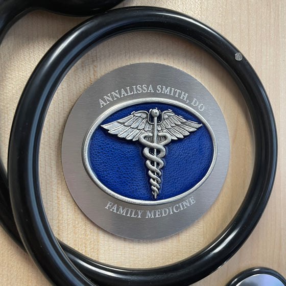 Engraved Physician Stethoscope on Maple Plaque