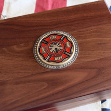  Firefighter Walnut Keepsake Box Main Image