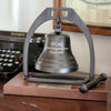 Large Deluxe Engravable Dark Bronze Desk Bell With Striker