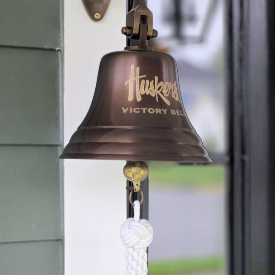 7 Inch Solid Brass Nebraska Victory Bell