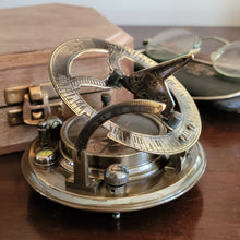  Antiqued Brass Sundial Compass