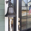 10 inch dark bronze finish brass wall bell and mount hung by front door