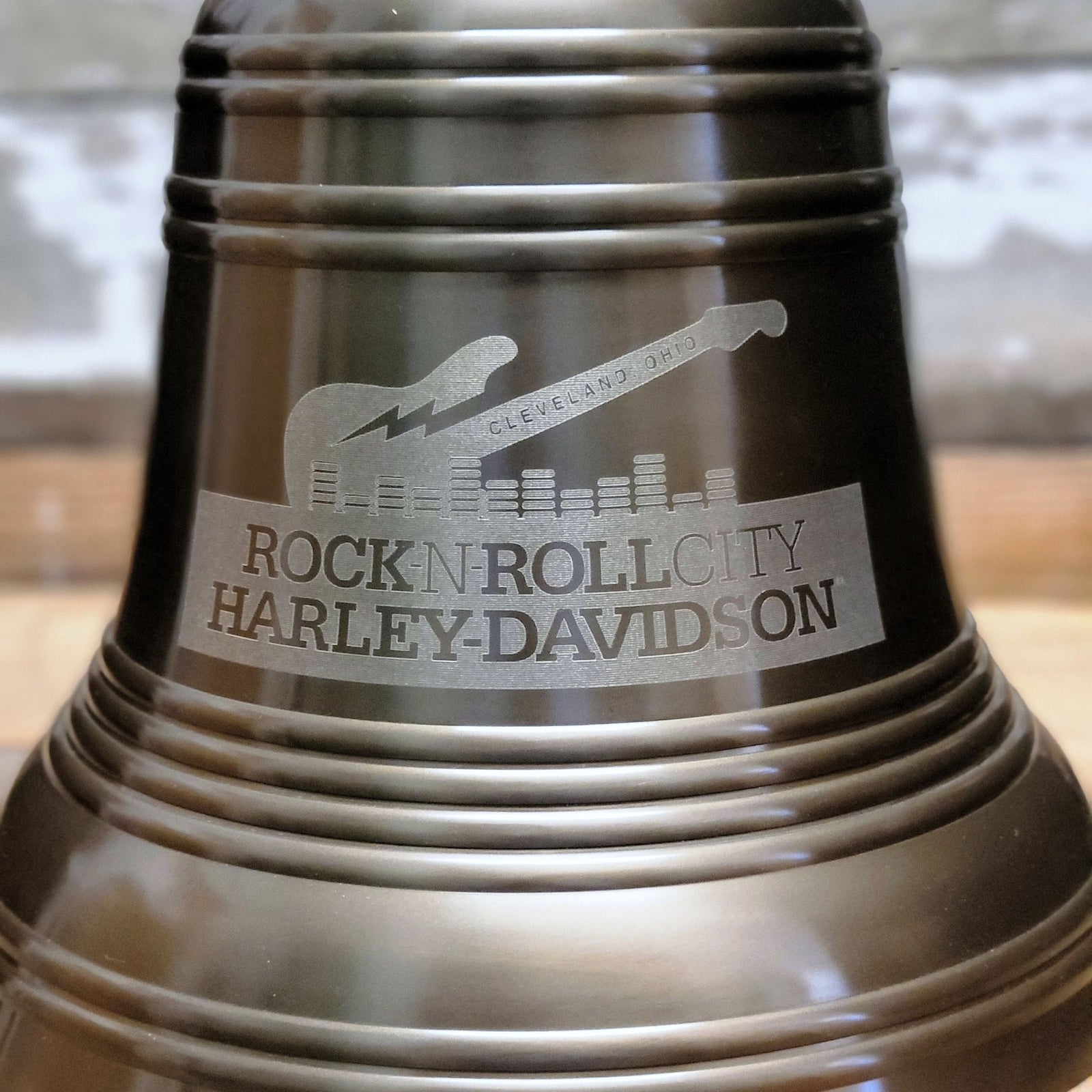12 Inch Diameter Engravable Antiqued Brass Ridged Wall Bell – BrassBell