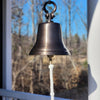 14 Inch Diameter Engravable Antiqued Brass Hanging Bell