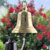 18 Inch Diameter Polished Brass Ridged Hanging Bell