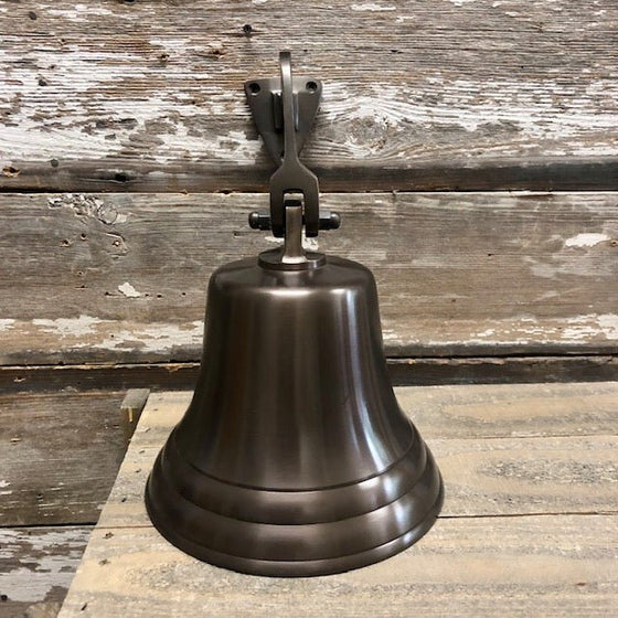 7 Inch Diameter Antiqued Brass Wall Bell Second