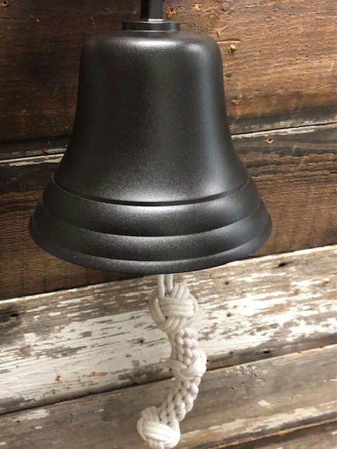 7 inch dark bronze finish solid brass wall bell