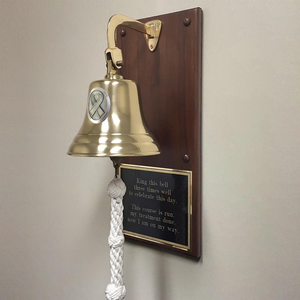 7 Inch Diameter Polished Brass Cancer Medallion Plaque Bell – BrassBell