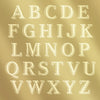 Letters of alphabet in the font used to engrave the Family Initial Bell