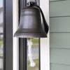 8 Inch Diameter Engravable Dark Bronze Ridged Wall Bell