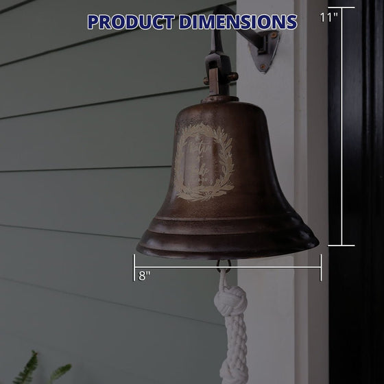 Personalized 8-Inch Distressed Wedding Bell