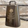 Extra Large Engravable Antiqued Brass Cowbell